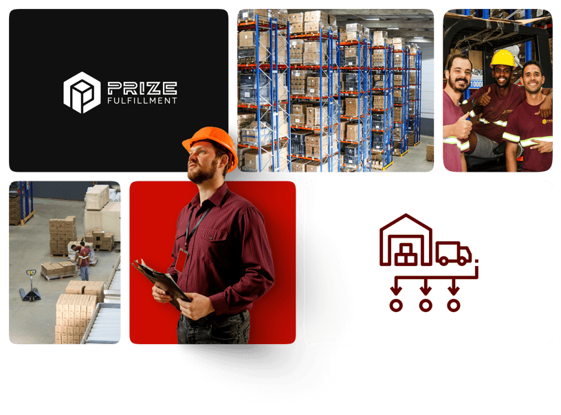 Operação logística da Prizelog com armazenagem, equipe, movimentação de cargas e soluções de fulfillment